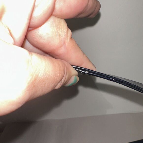 Vintage 40s/50s Leon of California Clutch Handbag Mixed Faux Patent/suede Navy - Picture 5 of 11